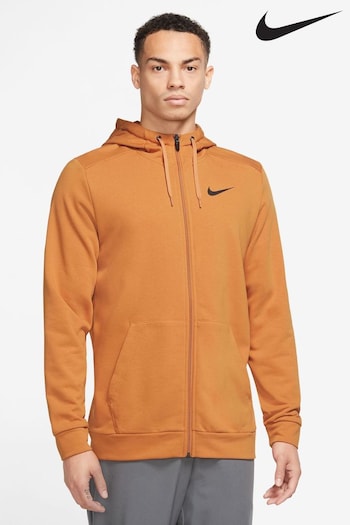 Nike Orange Dri-FIT Zip Through Training Hoodie (A44115) | £65