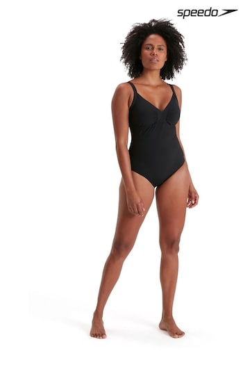 Speedo Black Watergem Shaping Swimsuit (A44119) | £47