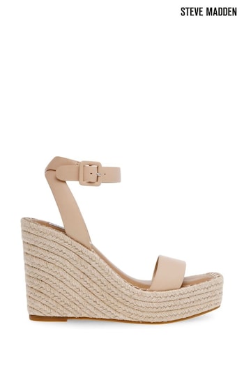 Steve Madden Blush Leather Upstage Wedge Sandals (A44154) | £120