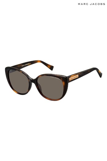 Marc Jacobs Tortoiseshell Brown Cat-Eye Sunglasses engraved (A44672) | £119