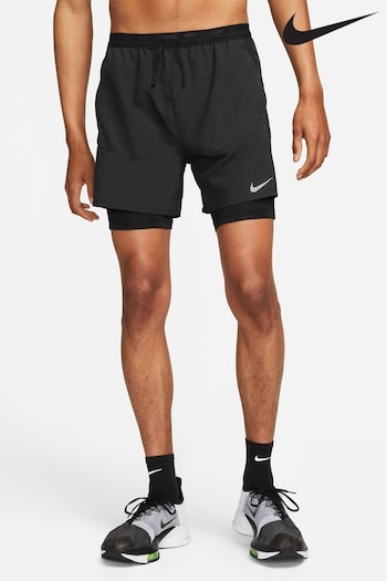 Nike kids Black Dri-FIT Stride 7 Inch 2-in-1 Running Shorts (A45259) | £55