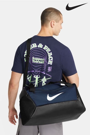 Nike Navy Small Brasilia 9.5 Training Duffel Bag (41L) (A45284) | £33