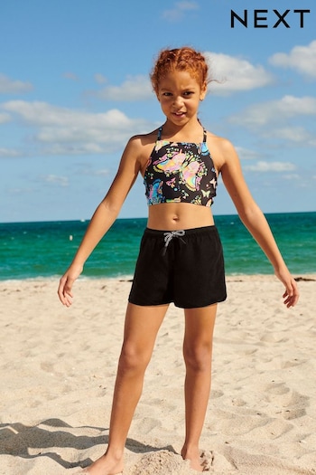 Black Quick Dry Beach Hawaiian Shorts (A45422) | £6 - £12