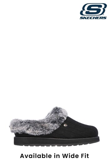 Skechers Black Keepsakes Ice Angel Vinyasas Wide Fit Slippers (A45903) | £37 - £44