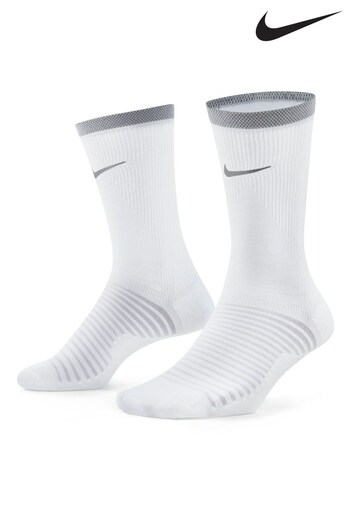 Nike White Spark Lightweight Running Crew Socks (A46225) | £17