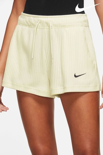 Nike Cream Ribbed Jersey Shorts (A46632) | £45