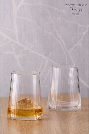 The DRH Collection Set of 2 Clear Clear Empire Double Old Fashioned Tumblers (A46634) | £18