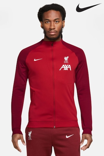Nike Red Liverpool FC Academy Pro Full-Zip Knit Soccer Jacket (A47027) | £80