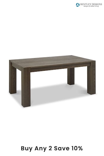 Bentley Designs Grey Logan Fumed Oak 6 Seater Fixed Dining Table (A47374) | £850
