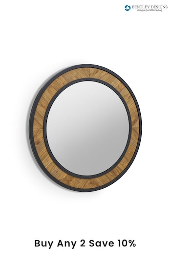 Bentley Designs Natural Ellipse Rustic Oak Wall Mirror (A47391) | £280