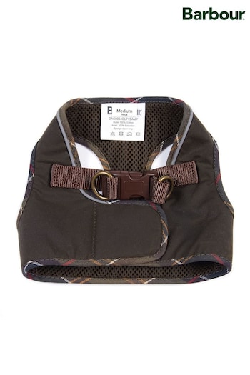 Barbour® Olive Green Wax Step In Dog Harness (A47510) | £27