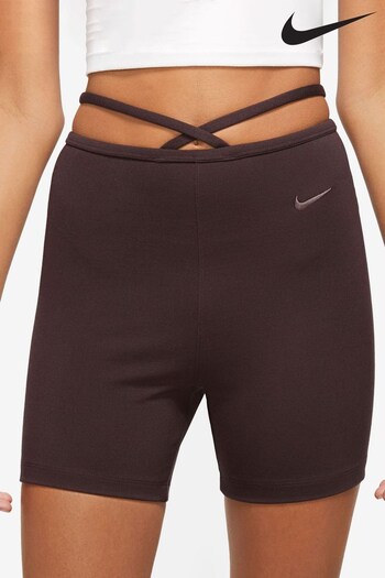 Nike Dark Brown Modern High-Rise Bike Shorts (A47801) | £50
