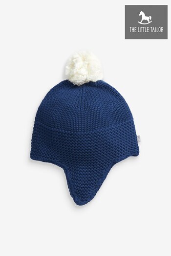 The Little Tailor Baby Knitted Trapper Hat with Pom Pom (A48111) | £16