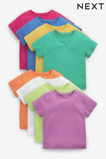 Multi Brights 8 Pack Cotton T-Shirts Logo (3mths-7yrs) (A48155) | £18 - £26