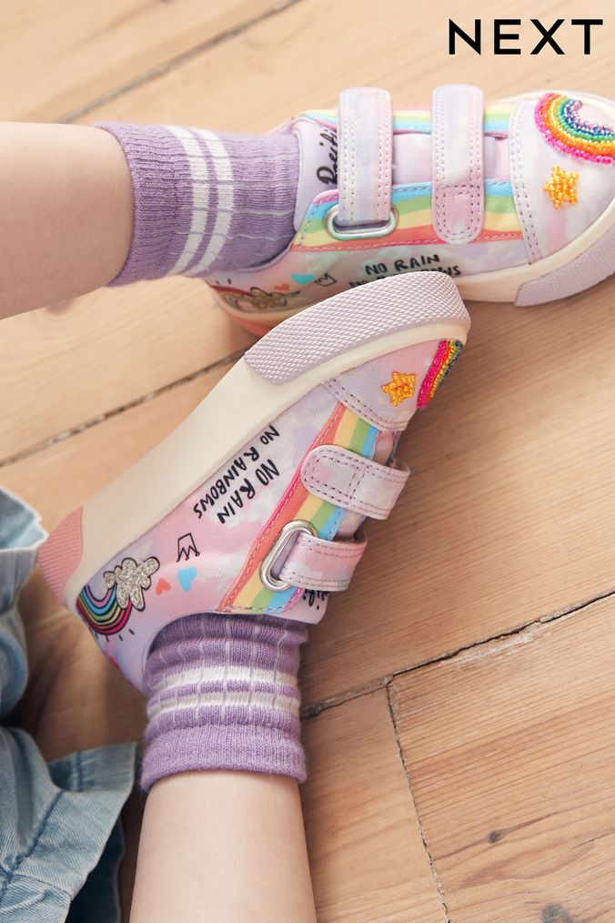 Buy Older Boys Unisex Younger Girls Trainers Pink Rainbow Online