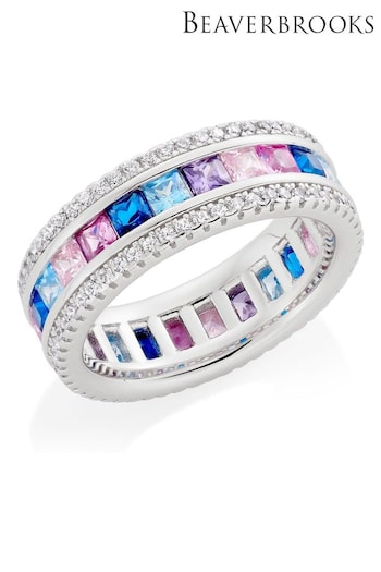 Beaverbrooks Silver Cubic Zirconia Multi Colour Ring (A48758) | £125