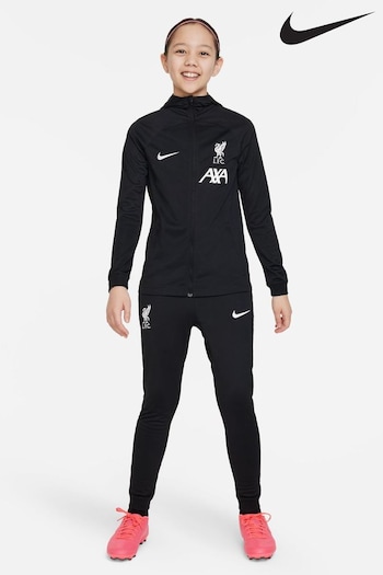 Nike Black Liverpool FC Strike Hooded Football Tracksuit (A49094) | £95