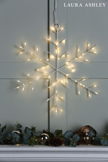 Laura Ashley White Outdoor Snowflake LED Light (A49314) | £27