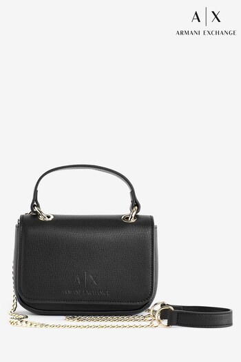 Armani Exchange Black Chain Cross-Body Bag (A49526) | £105