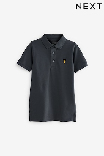 Charcoal Grey Short Sleeve Polo Shirt (3-16yrs) (A49968) | £7 - £12