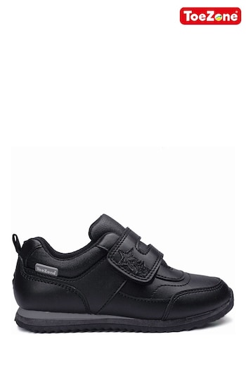 ToeZone Black One Strap Star School Shoes (A50172) | £25
