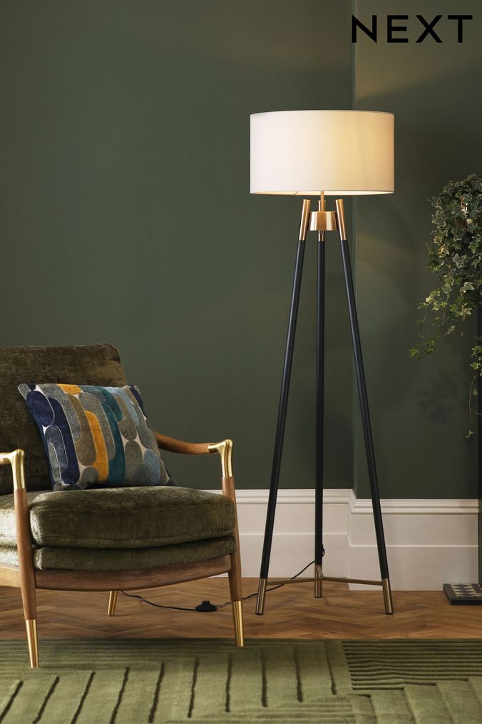 Black Hudson Floor Lamp (A50312) | £145