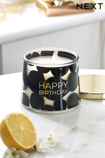 Monochrome Happy Birthday Monochrome Candle (A50818) | £7