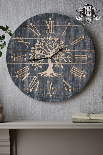 Art For The Home Grey Timepiece Tree Clock (A52147) | £110
