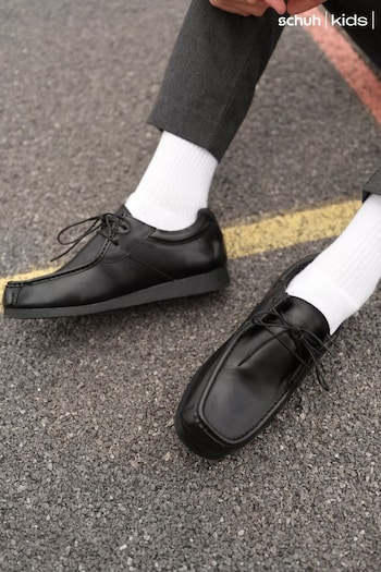 Schuh Black Reid Leather Moccasin Instinct Shoes (A52686) | £50