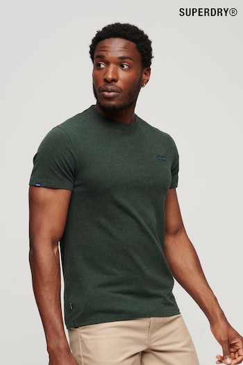 Superdry Campus Green Grit Organic Cotton Vintage Embroidered T-Shirt (A52739) | £7.50