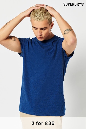 Superdry Bright Blue Marl Organic Cotton Vintage Embroidered T-Shirt (A52742) | £20