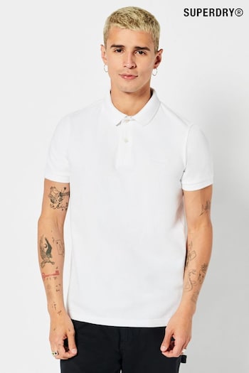 Superdry White Classic Pique Polo Shirt (A52838) | £40