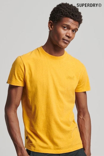 Superdry Tumeric Marl Organic Cotton Vintage Embroidered T-Shirt (A52840) | £20