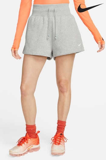 Nike kids Grey Phoenix Fleece High-Waisted Shorts (A53439) | £45