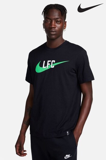 Nike Black Liverpool FC Swoosh T-Shirt (A53477) | £28