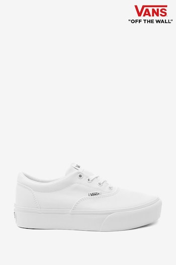 Vans Womens White Platform Dohney Trainers (A54686) | £57