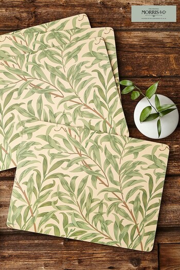 Morris & Co. by Pimpernel Set of 4 Green Willow Bough Green Placemats (A56384) | £36