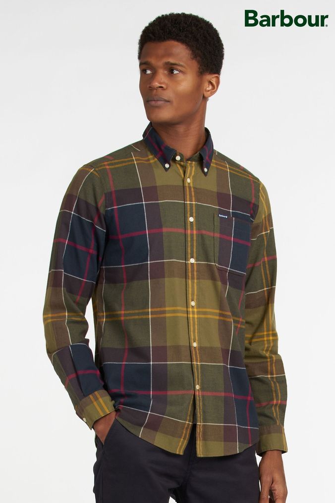 Barbour shirts mens Brown outlet
