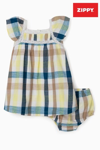 Zippy Baby Girls Multicoloured Chequered Dress And Bloomer Shorts (A58034) | £30