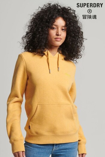 Superdry Yellow Organic Cotton Vintage Logo Embroidered Hoodie (A58303) | £45
