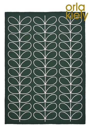 Orla Kiely Jade Green Linear Stem Outdoor Rug (A58529) | £215