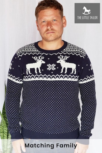 The Little Tailor Men's Christmas Reindeer Fairisle Jumper (A58803) | £49