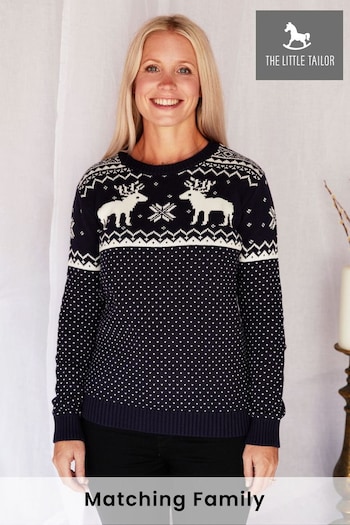 The Little Tailor Ladies Christmas Reindeer Fairisle Jumper (A58804) | £45