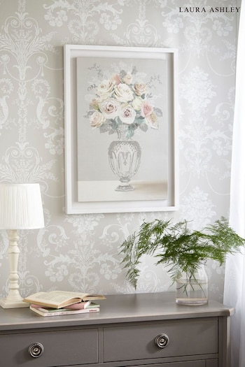 Laura Ashley Pink Rose Bouquet Vase Floating Frame Canvas (A58960) | £85