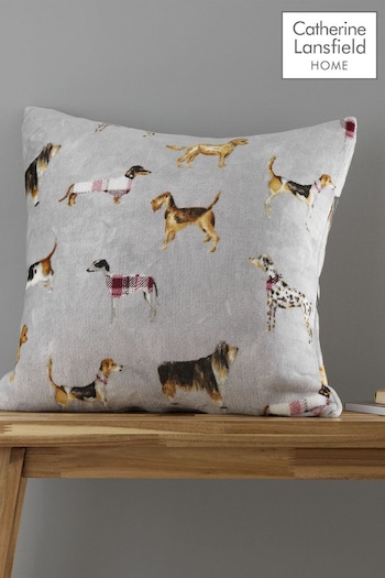 Catherine Lansfield Natural Country Dogs Cushion (A59526) | £13