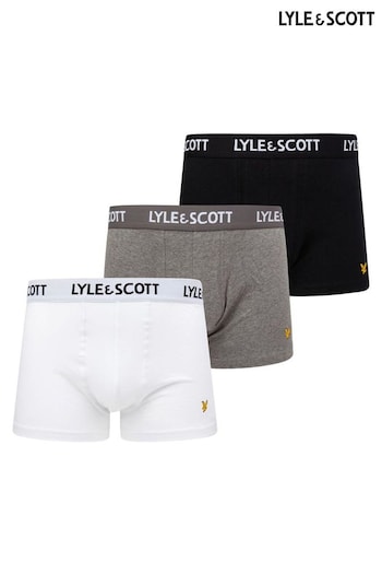 Lyle & Scott Black Underwear Trunks 3 Pack (A59566) | £31