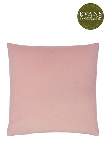 Evans Lichfield Powder Pink Sunningdale Velvet Polyester Filled Cushion (A59954) | £17