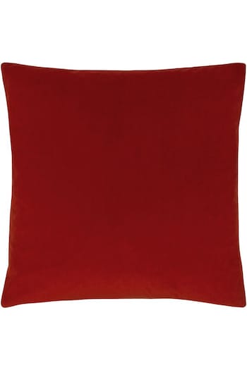 Evans Lichfield Flame Red Sunningdale Velvet Polyester Filled Cushion (A59957) | £17