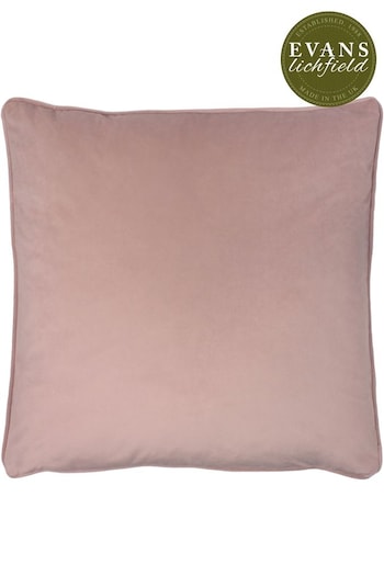 Evans Lichfield Powder Pink Opulence Velvet Polyester Filled Cushion (A59971) | £22