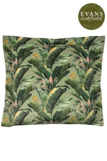 Evans Lichfield Multicolour Manyara Leaves Velvet Polyester Filled Cushion (A59991) | £28